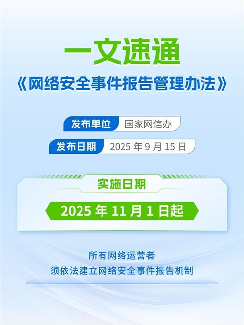 《网络安全事件报告管理办法》11月正式实施，为网络与信息安全软件开发注入新动力